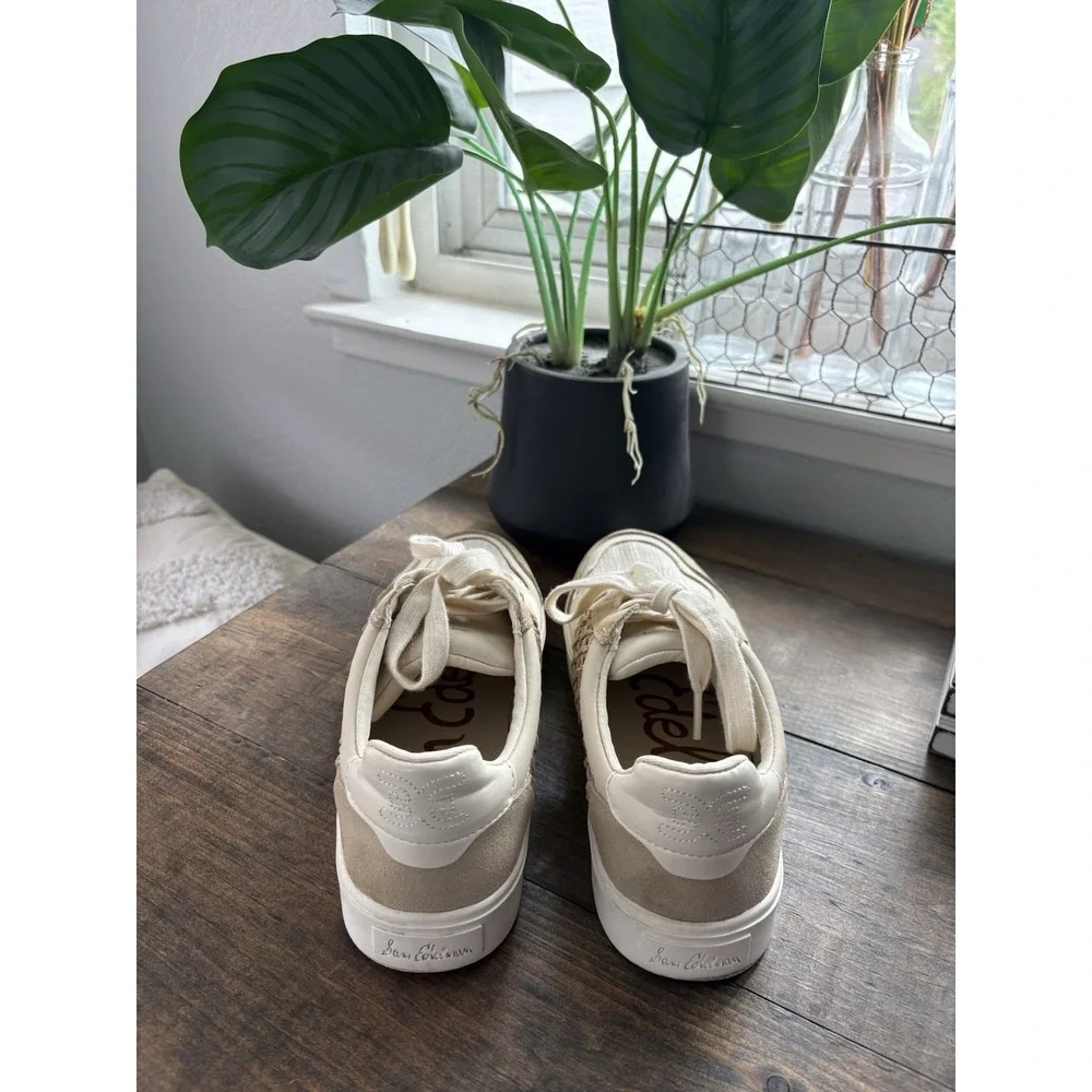 Sam Edelman Women's Tan Elcie Sneaker Size 7.5 Medium EUC